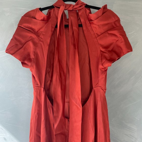 Temperley London Turtleneck Open Back Gown Size 12/XL - Picture 4 of 9